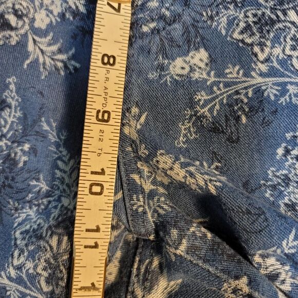 Time & Tru Womens Size XL (16-18) High Rise Denim Style Pull On Floral Jeggings - Picture 9 of 11